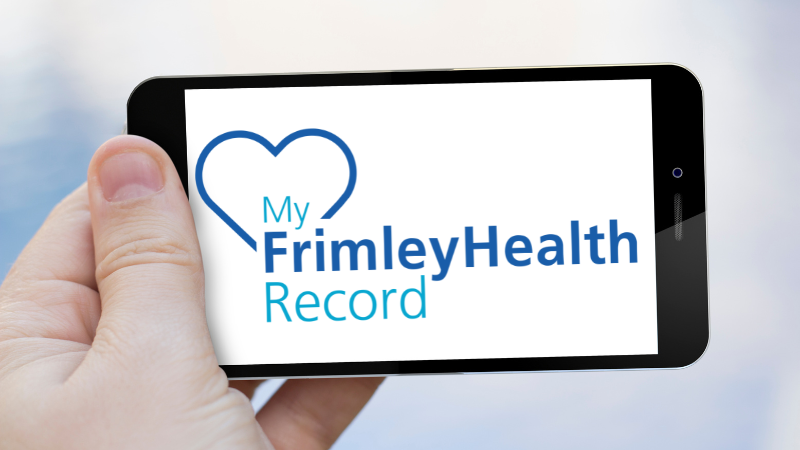 MyFrimleyHEalth Record is available on a mobile app as well as a website