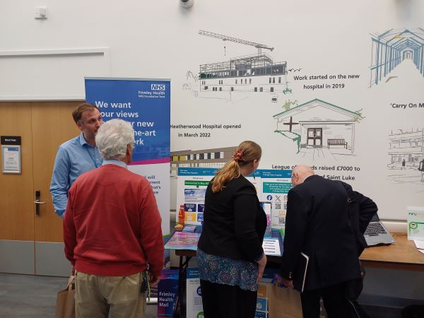 Image of our New Hospital team engaging with members of the public