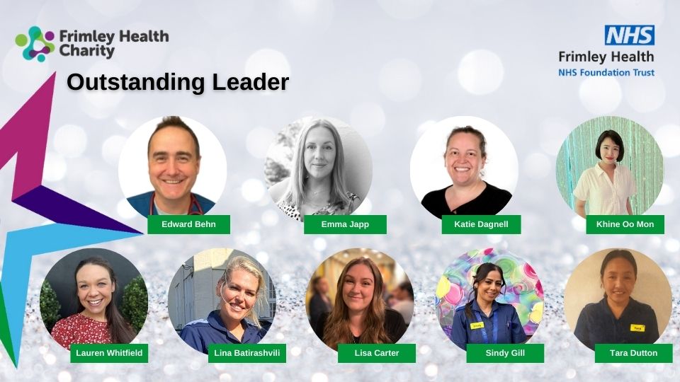 Outstanding leader finalists: Edward Behn, Emma Japp, Katie Dagnell, Khine Oo Mon, Lauren Whitfield, Lina Batirashvili, Lisa Carter, Sindy Gill, Tara Dutton